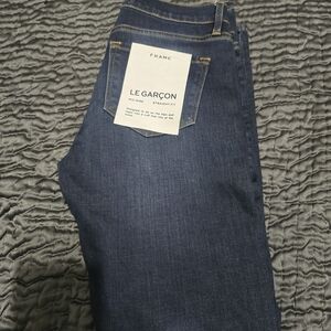 Frame Denim Women's Straight Leg Jeans - Dark Blue